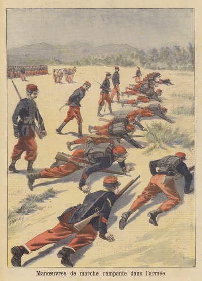 操縦上のフランスの兵士 作： French School